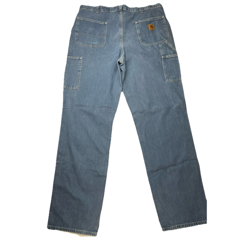 Carhartt Carpenter Work Jeans Men’s 38x34 Blue Dungaree Fit 382-83